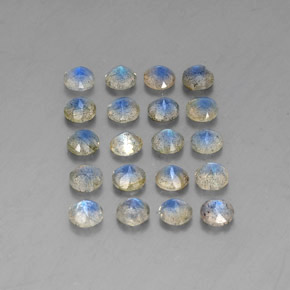캐럿 천연 멀티컬러 라브라도라이트 보석, 투명한, 4.71 mm, 투명/반투명