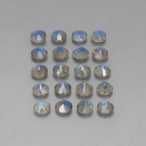 캐럿 천연 멀티컬러 라브라도라이트 보석, 투명한, 4.68 mm, 투명/반투명