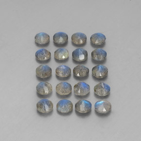 캐럿 천연 멀티컬러 라브라도라이트 보석, 투명한, 4.71 mm, 투명/반투명