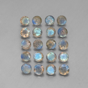캐럿 천연 멀티컬러 라브라도라이트 보석, 투명한, 4.71 mm, 투명/반투명
