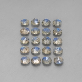 캐럿 천연 멀티컬러 라브라도라이트 보석, 투명한, 4.71 mm, 투명/반투명