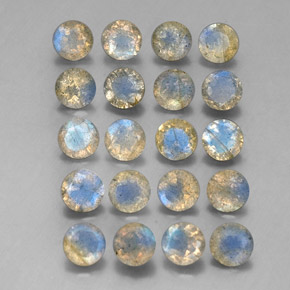 캐럿 천연 멀티컬러 라브라도라이트 보석, 투명한, 4.72 mm, 투명/반투명