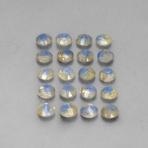 캐럿 천연 멀티컬러 라브라도라이트 보석, 투명한, 4.72 mm, 투명/반투명