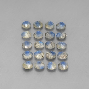 캐럿 천연 멀티컬러 라브라도라이트 보석, 투명한, 4.67 mm, 투명/반투명