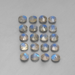 캐럿 천연 멀티컬러 라브라도라이트 보석, 투명한, 4.81 mm, 투명/반투명