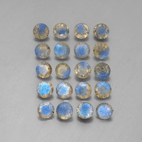 캐럿 천연 멀티컬러 라브라도라이트 보석, 투명한, 4.64 mm, 투명/반투명
