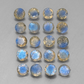 캐럿 천연 멀티컬러 라브라도라이트 보석, 투명한, 4.64 mm, 투명/반투명