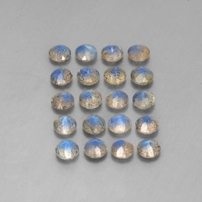 캐럿 천연 멀티컬러 라브라도라이트 보석, 투명한, 4.70 mm, 투명/반투명