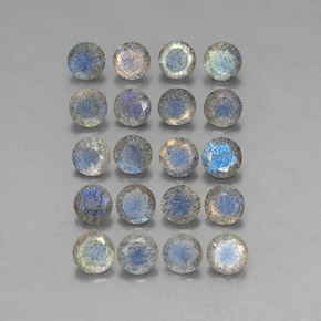 캐럿 천연 멀티컬러 라브라도라이트 보석, 투명한, 4.74 mm, 투명/반투명