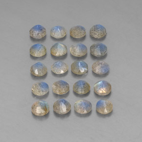 캐럿 천연 멀티컬러 라브라도라이트 보석, 투명한, 4.74 mm, 투명/반투명
