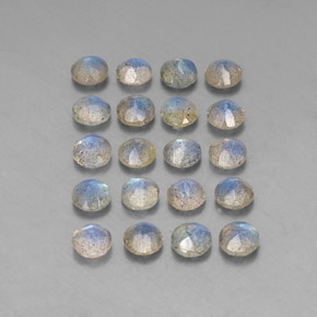 캐럿 천연 멀티컬러 라브라도라이트 보석, 투명한, 4.72 mm, 투명/반투명