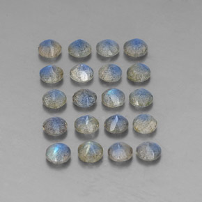 캐럿 천연 멀티컬러 라브라도라이트 보석, 투명한, 4.77 mm, 투명/반투명