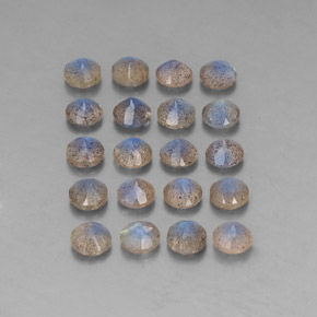 캐럿 천연 멀티컬러 라브라도라이트 보석, 투명한, 4.63 mm, 투명/반투명