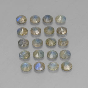 캐럿 천연 멀티컬러 라브라도라이트 보석, 투명한, 4.70 mm, 투명/반투명