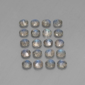 캐럿 천연 멀티컬러 라브라도라이트 보석, 투명한, 4.69 mm, 투명/반투명