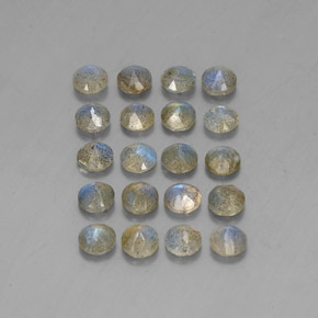 캐럿 천연 멀티컬러 라브라도라이트 보석, 투명한, 4.75 mm, 투명/반투명