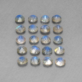 캐럿 천연 멀티컬러 라브라도라이트 보석, 투명한, 4.71 mm, 투명/반투명