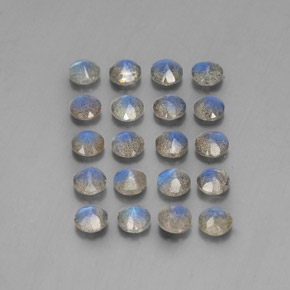 캐럿 천연 멀티컬러 라브라도라이트 보석, 투명한, 4.70 mm, 투명/반투명