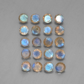 캐럿 천연 멀티컬러 라브라도라이트 보석, 투명한, 4.60 mm, 투명/반투명