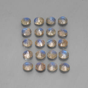 캐럿 천연 멀티컬러 라브라도라이트 보석, 투명한, 4.60 mm, 투명/반투명