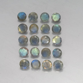 캐럿 천연 멀티컬러 라브라도라이트 보석, 투명한, 4.70 mm, 투명/반투명
