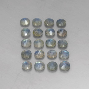 캐럿 천연 멀티컬러 라브라도라이트 보석, 투명한, 4.75 mm, 투명/반투명