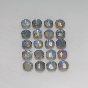 캐럿 천연 멀티컬러 라브라도라이트 보석, 투명한, 4.61 mm, 투명/반투명