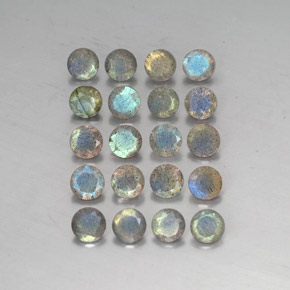 캐럿 천연 멀티컬러 라브라도라이트 보석, 투명한, 4.72 mm, 투명/반투명