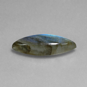 8.91캐럿 천연 멀티컬러 라브라도라이트, 마퀴즈, 25.1×7.9 mm, 투명한