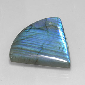 55.17캐럿 천연 멀티컬러 라브라도라이트, 멋진 모양, 36.5×32.9 mm, 투명한