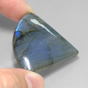 55.17캐럿 천연 멀티컬러 라브라도라이트, 멋진 모양, 36.5×32.9 mm, 투명한
