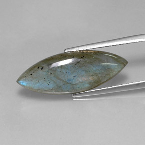 10.15캐럿 천연 멀티컬러 라브라도라이트, 마퀴즈, 27.5×10.3 mm, 투명한