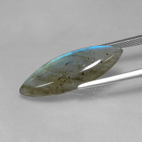 10.15캐럿 천연 멀티컬러 라브라도라이트, 마퀴즈, 27.5×10.3 mm, 투명한