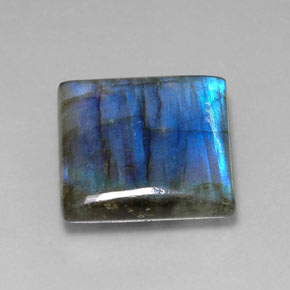 26.58캐럿 천연 멀티컬러 라브라도라이트, 스퀘어, 21.2×20.5 mm, 투명한