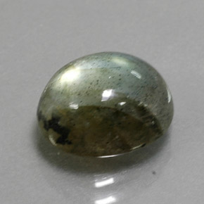 3.19캐럿 천연 멀티컬러 라브라도라이트, 타원형 컷, 10×7.8 mm, 투명한