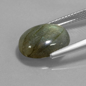 5.31캐럿 천연 멀티컬러 라브라도라이트, 타원형 컷, 투명한