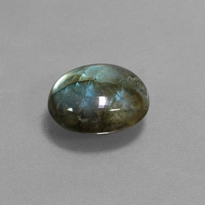 3.75캐럿 천연 멀티컬러 라브라도라이트, 타원형 컷, 11.1×8.8 mm, 투명한