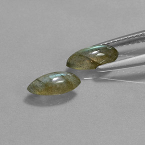 캐럿 천연 멀티컬러 라브라도라이트 보석, 마퀴즈, 8.3×3.7 mm, 투명한