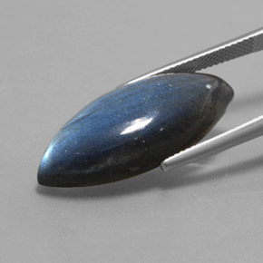19.29캐럿 천연 멀티컬러 라브라도라이트, 마퀴즈, 29.5×12.6 mm, 투명한