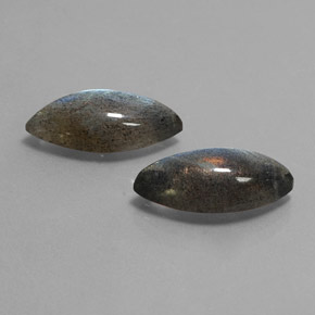 캐럿 천연 멀티컬러 라브라도라이트 보석, 투명한, 17.9×8.6 mm, 투명/반투명