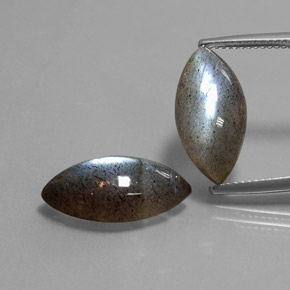 캐럿 천연 멀티컬러 라브라도라이트 보석, 투명한, 17.8×9.2 mm, 투명/반투명