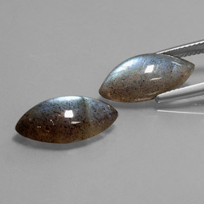 캐럿 천연 멀티컬러 라브라도라이트 보석, 투명한, 17.8×9.2 mm, 투명/반투명