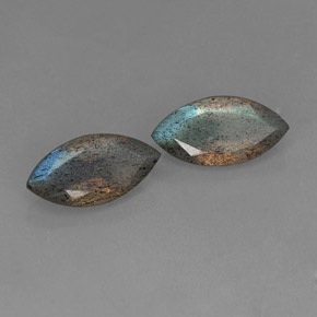 캐럿 천연 그레이 블루 쉰 라브라도라이트 보석, 투명한, 투명/반투명