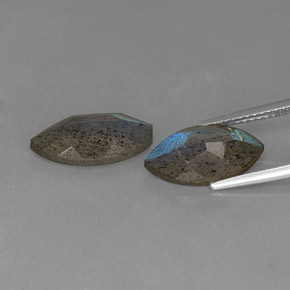 캐럿 천연 그레이 블루 쉰 라브라도라이트 보석, 투명한, 투명/반투명