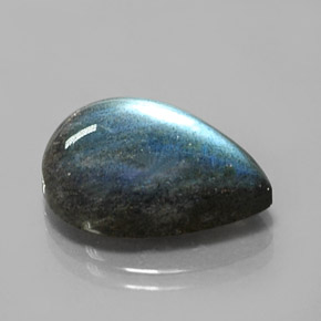 14.88캐럿 천연 멀티컬러 라브라도라이트, 배 모양, 20.2×15.2 mm, 투명한