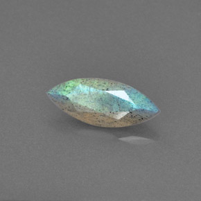 1.40캐럿 천연 그레이 블루 광택 라브라도라이트, 투명한, 13.2×5.4 mm, 투명/반투명