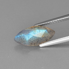 2.46캐럿 천연 그레이 블루 쉰 조회 장석, 투명한, 투명/반투명