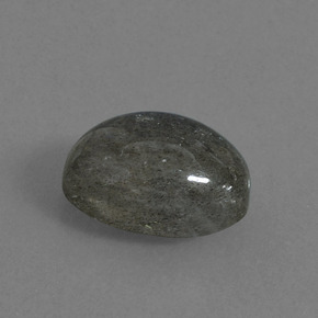 5.82캐럿 천연 그레이 블루 쉰 조회 장석, 타원형 컷, 투명한