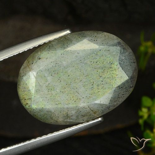14.58ct 자연스러운 다색 조회 장석, 타원형, 투명한