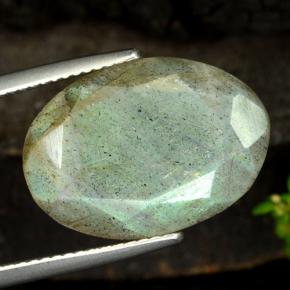 10.36캐럿 천연 멀티컬러 라브라도라이트, 타원형 컷, 18.2×12.8 mm, 투명한